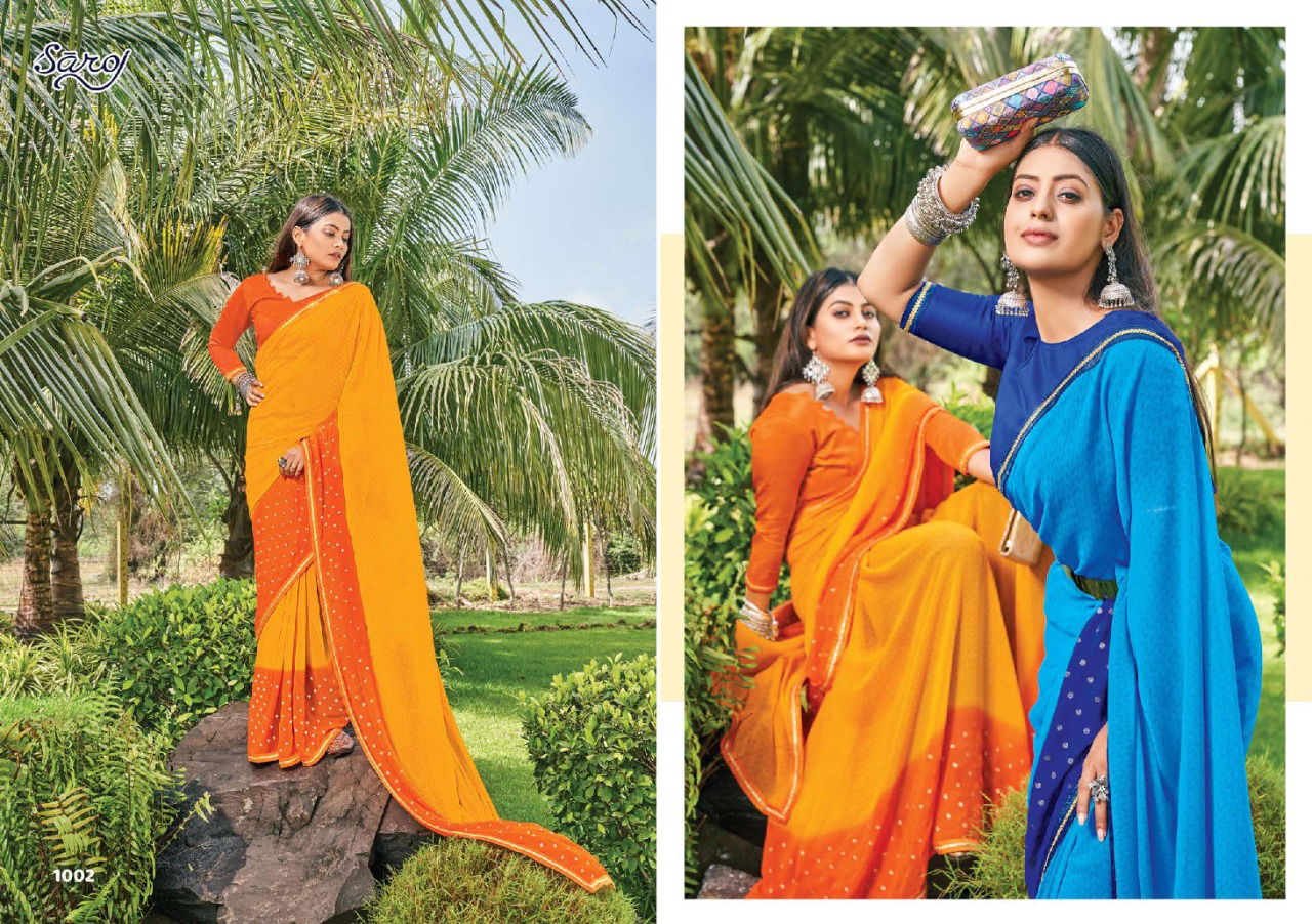 Saroj Kanishka New Latest Fancy Wear Georgette Printed Saree Collection